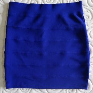 Forever 21 cobalt blue bandage skirt